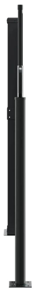 Copertina laterala retractabila, negru, 140x1200 cm Negru, 140 x 1200 cm