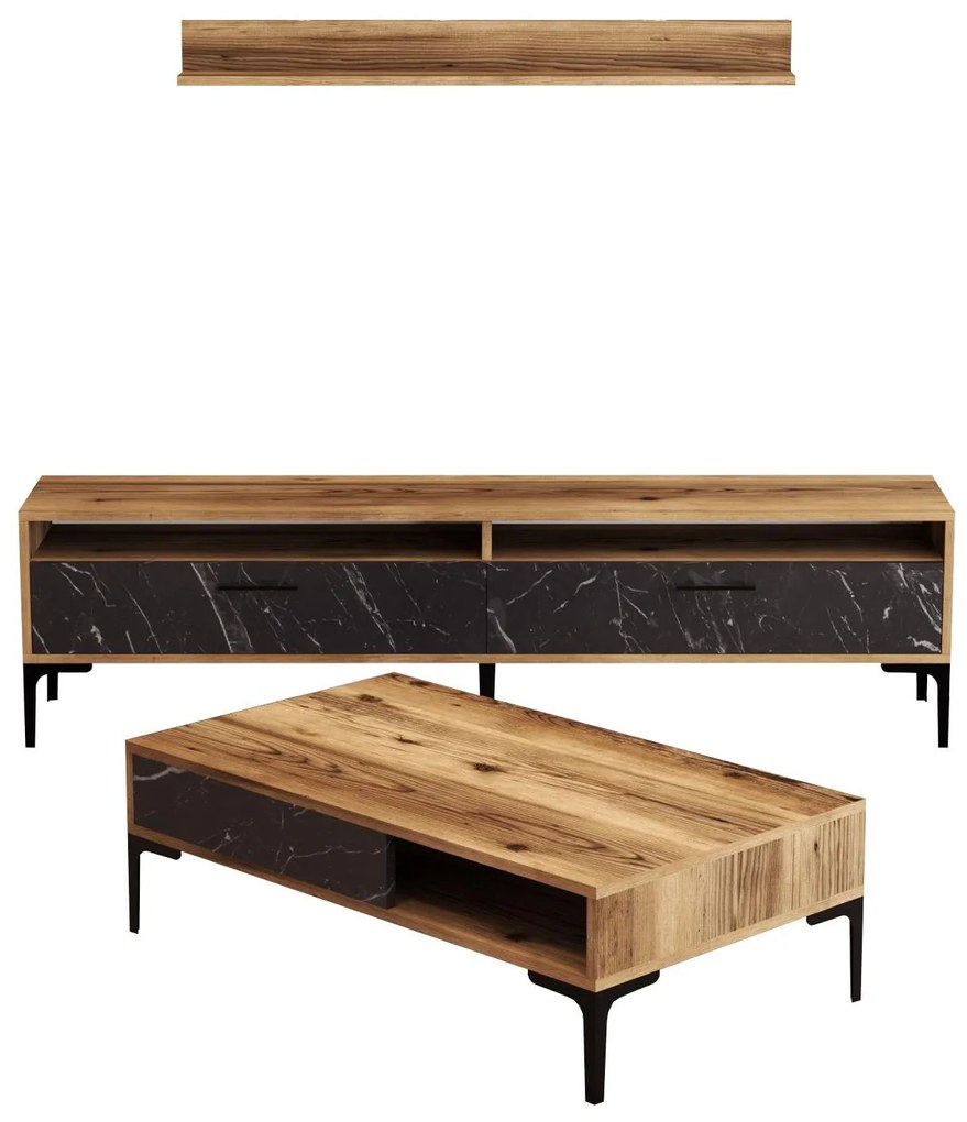 Mobilier living Irma (Nuc + Negru). 1089194
