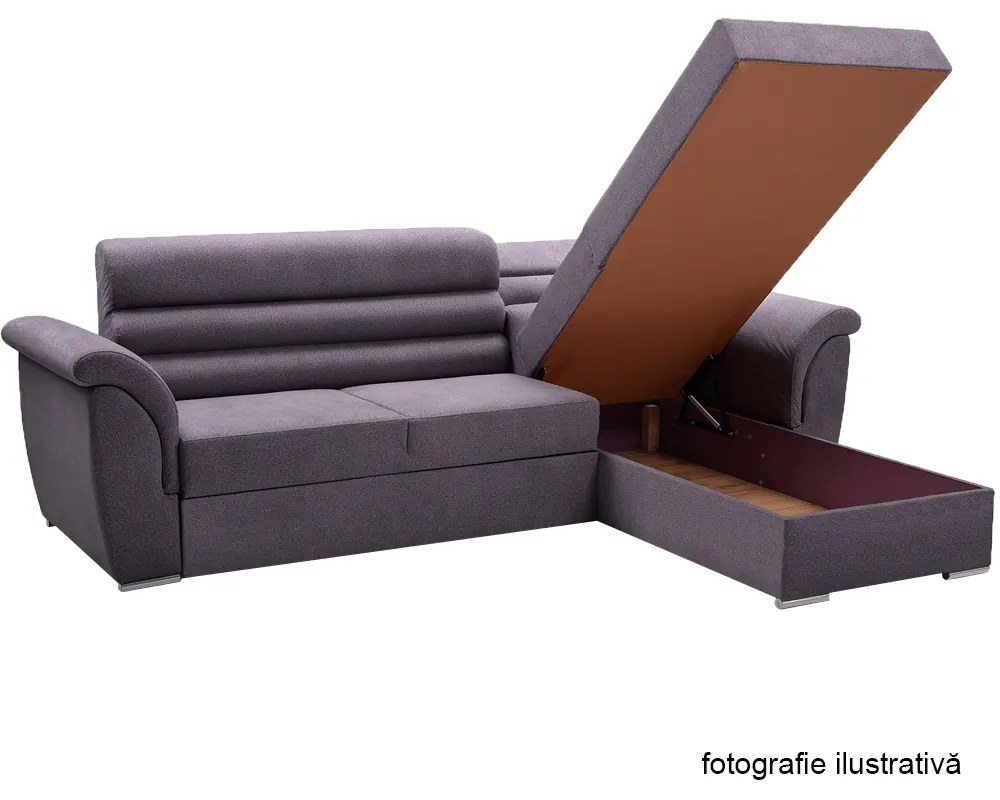 Set de canapea, ţesătură Queens gri deschis, dreapta, FABO