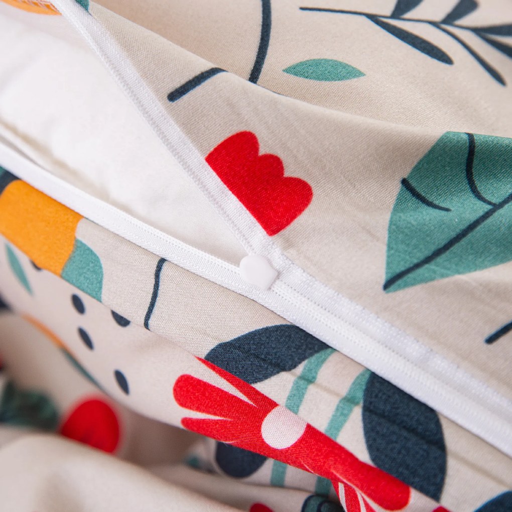 Lenjerie de pat din microfibra RETRO BIRD colorata Dimensiune lenjerie de pat: 70 x 90 cm | 140 x 200 cm