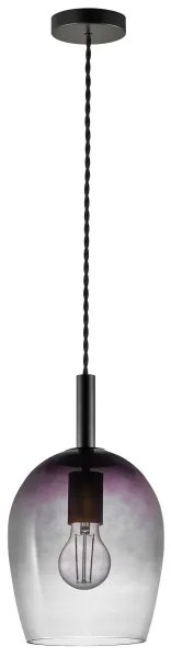 Nordlux - Pendul cu cablu UMA 1xE27/40W/230V Ø 18 cm negru/fumuriu