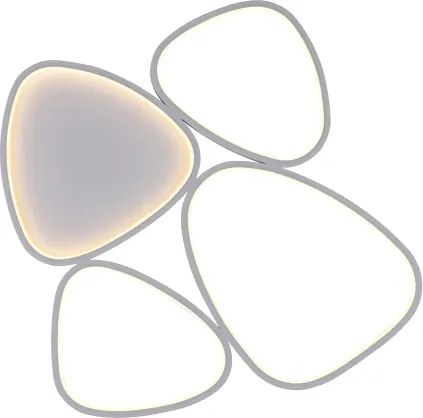 Schöner Wohnen 14038-16 - Plafonieră LED dimabilă PEBBLES LED/35,5W/230V albă