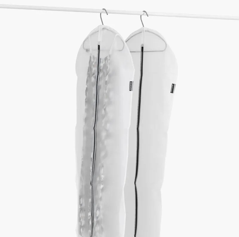 Set 2 huse pentru haine Brabantia 1005660, L, 60x135 cm, Ffermoar, Alb