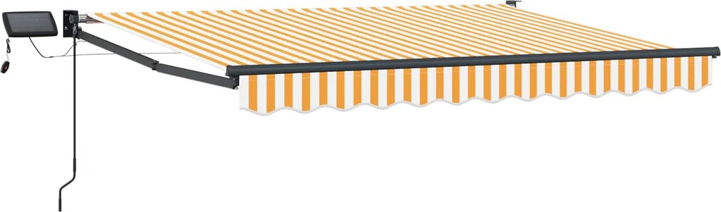 vidaXL Marchiză retractabilă manuală cu led-uri 2,5 x 2 m