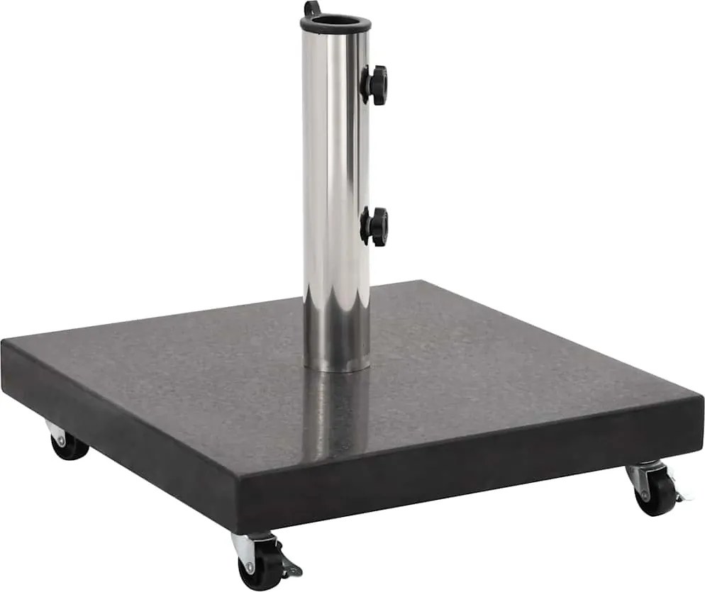 vidaXL Suport umbrelă de soare, negru, 30 kg, granit, pătrat
