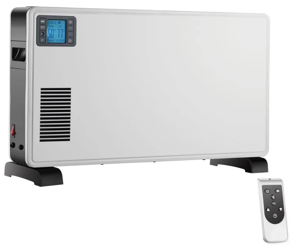 Convector electric 1000/1300/2300W LCD/temporizator/TURBO/termostat Brilagi + telecomandă