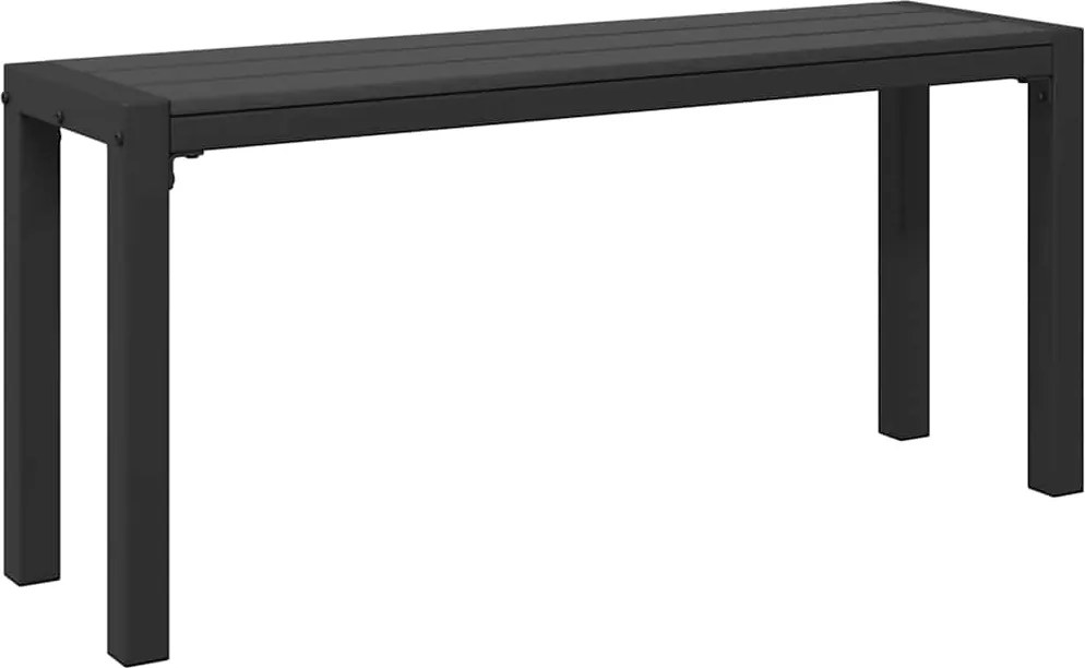 vidaXL Bancă de grădină Negru 100 x 28 x 45cm Oțel