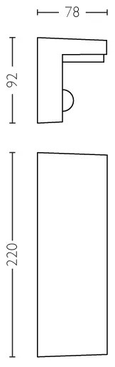 Aplică LED de exterior cu senzor BUSTAN 2xLED/4,5W IP44 Philips 16484/93/P0