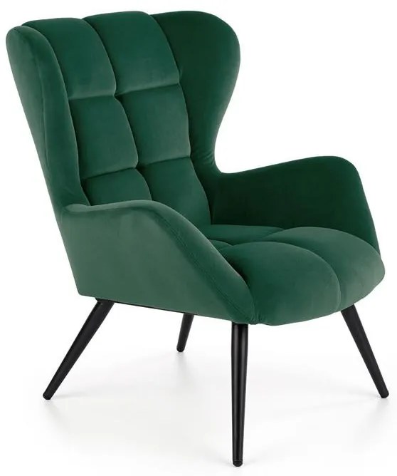 Fotoliu Tyrion velvet verde H91 cm