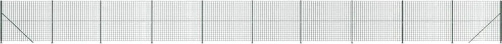 vidaXL Gard plasă de sârmă cu bordură, verde, 2x25 m
