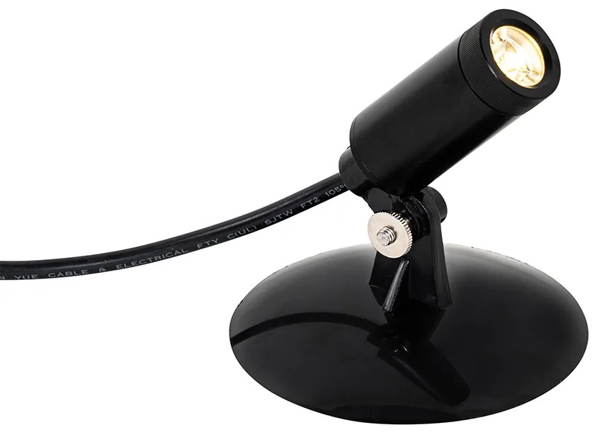 Set de 4 spoturi cu vârf negru inclusiv LED IP65 reîncărcabil solar - Garly