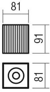 Redo 01-3407 - Spot DELPHI 1xGU10/7W/230V 8,1x8,1 cm alb