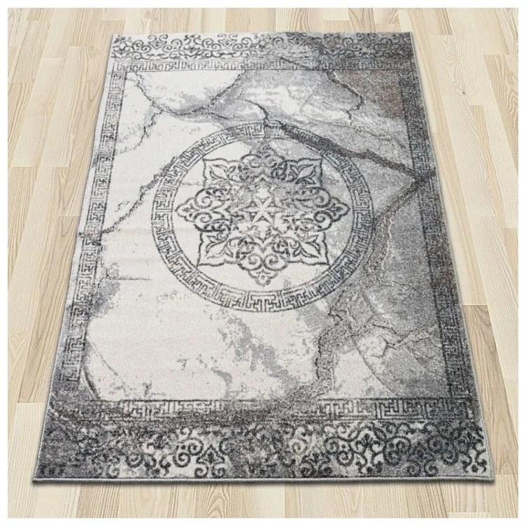 Covor Beenom cu model vintage gri-bej 1014-125 060 X 120