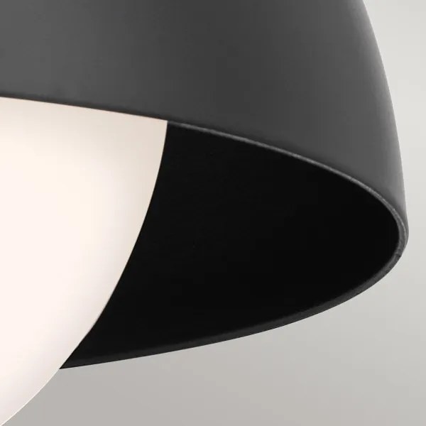 Lampă de perete Kichler KL-NIVA-1W-1P-BK NIVA 1xE27/40W/230V negru