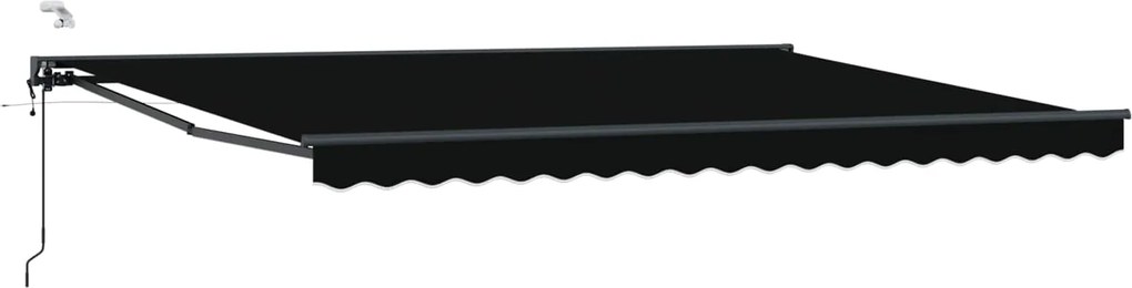 vidaXL Cort electric retractabil Negru 4 × 3,5 m