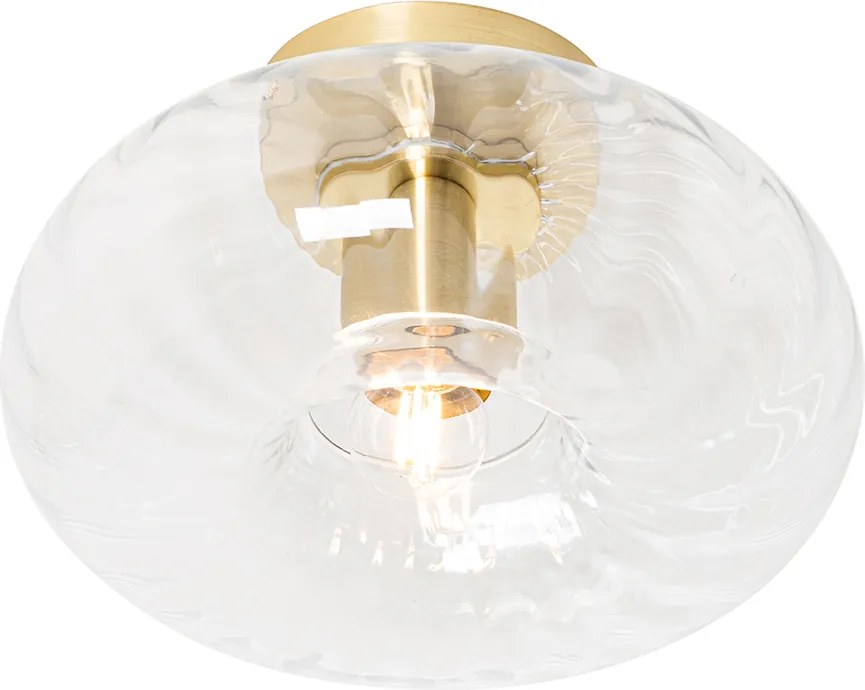 Plafonieră inteligentă aurie cu sticlă incl. Wifi P45 - Ayesha