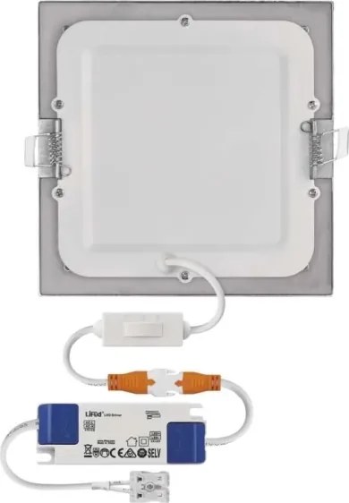 Corp de iluminat LED încastrat NEXXO LED/12,5W/230V 3000/3500/4000K argintiu 17x17 cm