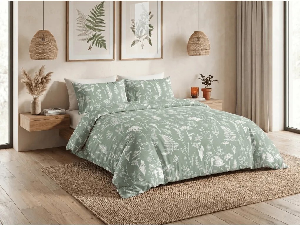 Lenjerie de pat din microfibra COTIRENO verde Dimensiune lenjerie de pat: 70 x 90 cm | 140 x 200 cm
