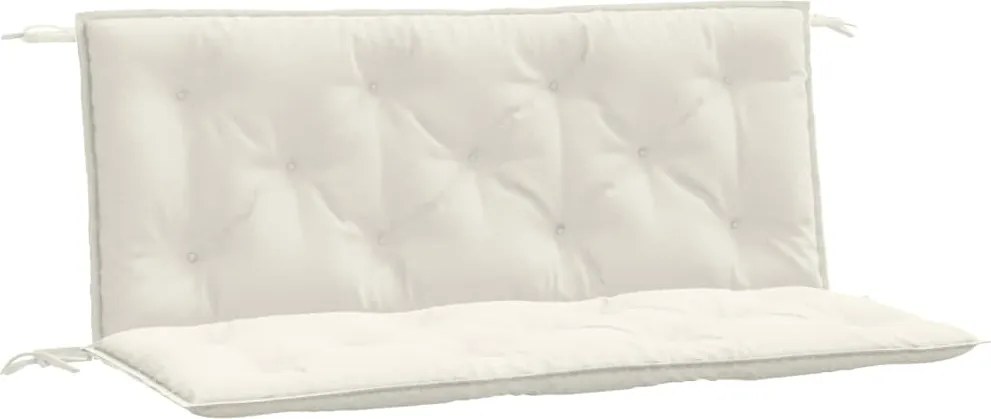 vidaXL Pernă bancă de grădină, 2 buc. melanj crem, 120x50x7 cm, textil
