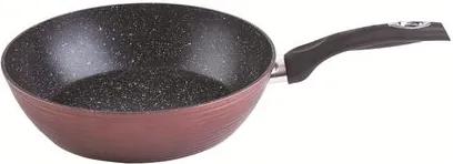 Tigaie wok aluminiu 28 X 7.5 cm, 3.3L, Baza pe inductie, Marmorat, GR2437 GR2437