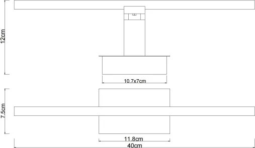 Globo 78061M - Lampă LED reîncărcabilă pentru tablouri JAIME, 3,5W/5V, 40 cm, 3600 mAh, alamă