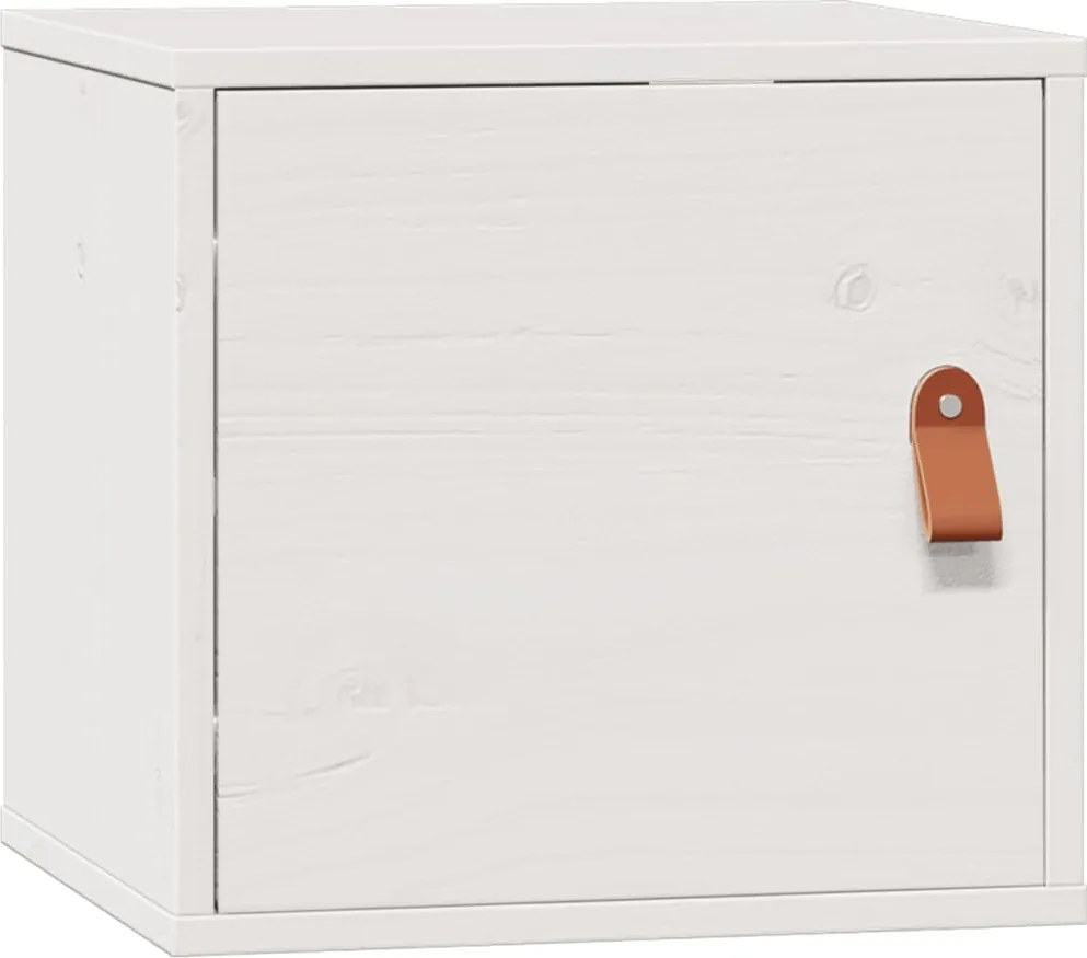 vidaXL Dulap de perete, alb, 31,5x30x30 cm, lemn masiv de pin