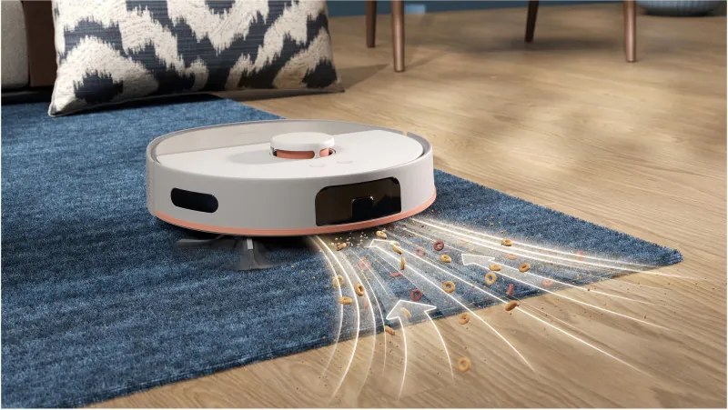 Aspirator robot și mop Philips XU5100/20, 4800 mAh, 10000 Pa, WiFi, navigare LDS, EPA 10, Curățare uscată / umedă, Bej