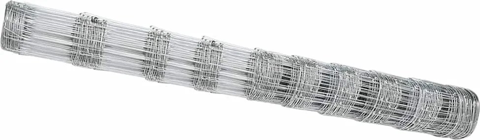 vidaXL Gard pentru câmp Argintiu 50 x 1,2 m Oțel galvanizat