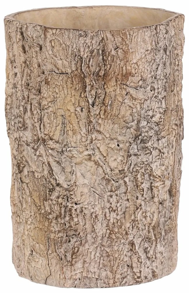 Husă pentru flori imitație de scoarță de copac, 18x 18 x 26 cm, beton, 18 cm