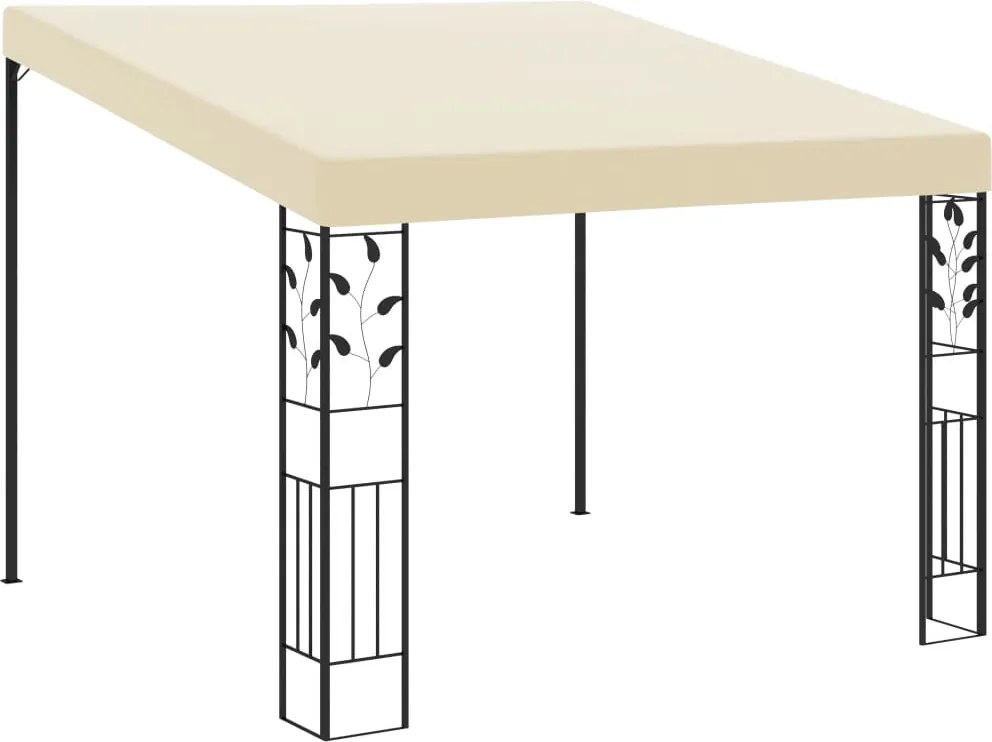 vidaXL Pavilion de perete, crem, 3 x 3 x 2,5 m