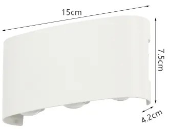 Brilagi - Aplică LED de exterior FLAREBOX, 6W, 230V, alb, IP65