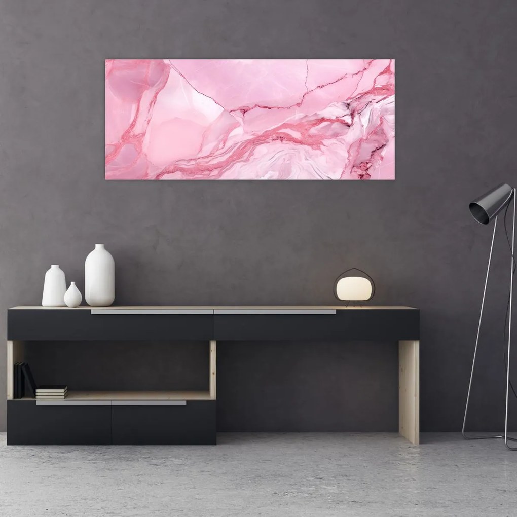 Tablou - Marmură roz (120x50 cm)