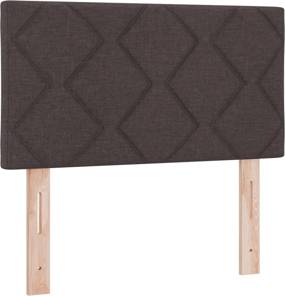 vidaXL Tăblie LED Maro 80 cm țesătură