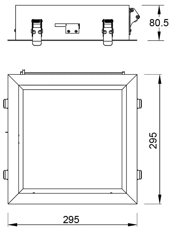 Panou incastrabil LED efect vizual luminator cer albastru BLUE SKY 30x30cm
