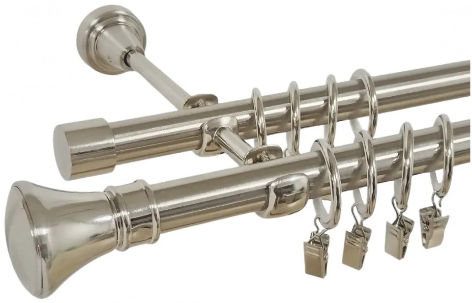 Galerie dubla PRINCE- dubla 19/19 - INOX (Alege marime: 160 cm)
