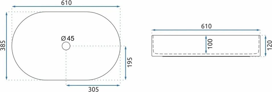 Lavoar pe blat Rea Nadia 60 Sandy