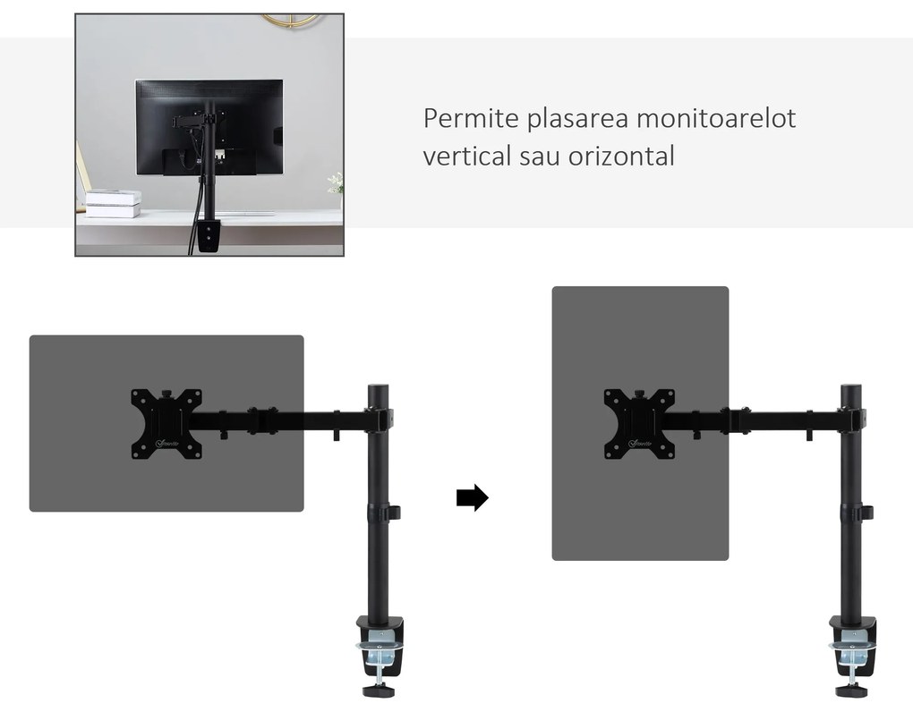 Vinsetto suport pentru monitor 13-32'', inclinare reglabila | AOSOM RO