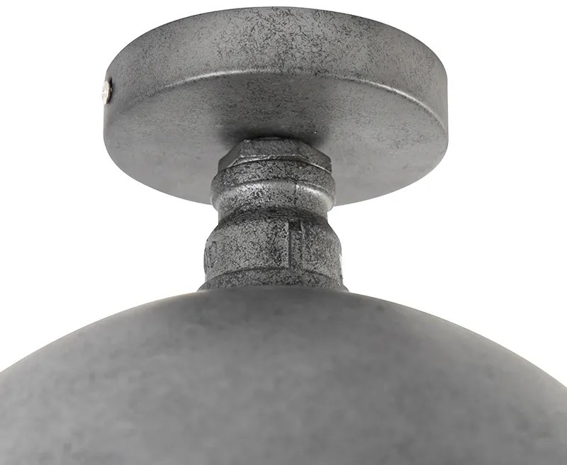 Plafoniera industriala argintiu antic 32 cm - Course