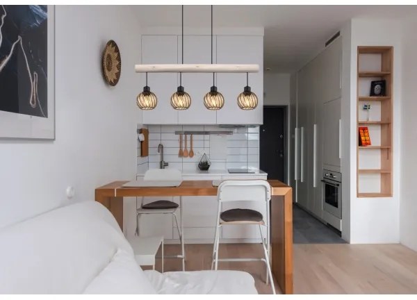 Lustră pe cablu PAULO 4xE27/15W/230V Globo 15534-4H