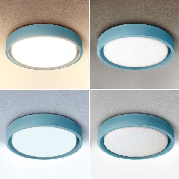 Brilagi-LED Plafonieră LED dimabilă MATTEO, 48 W, 230 V, 3000-6500K, Ø 41 cm, turcoaz + telecomandă