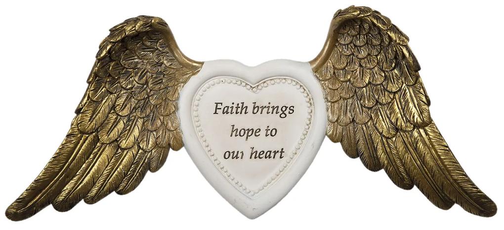 Deco perete Wings Faith 24x2x10 cm