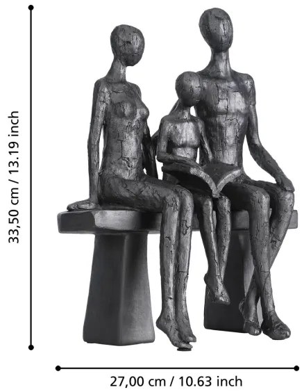 Decorațiune metalică Eglo 427404 SIOCON 33,5x27 cm negru