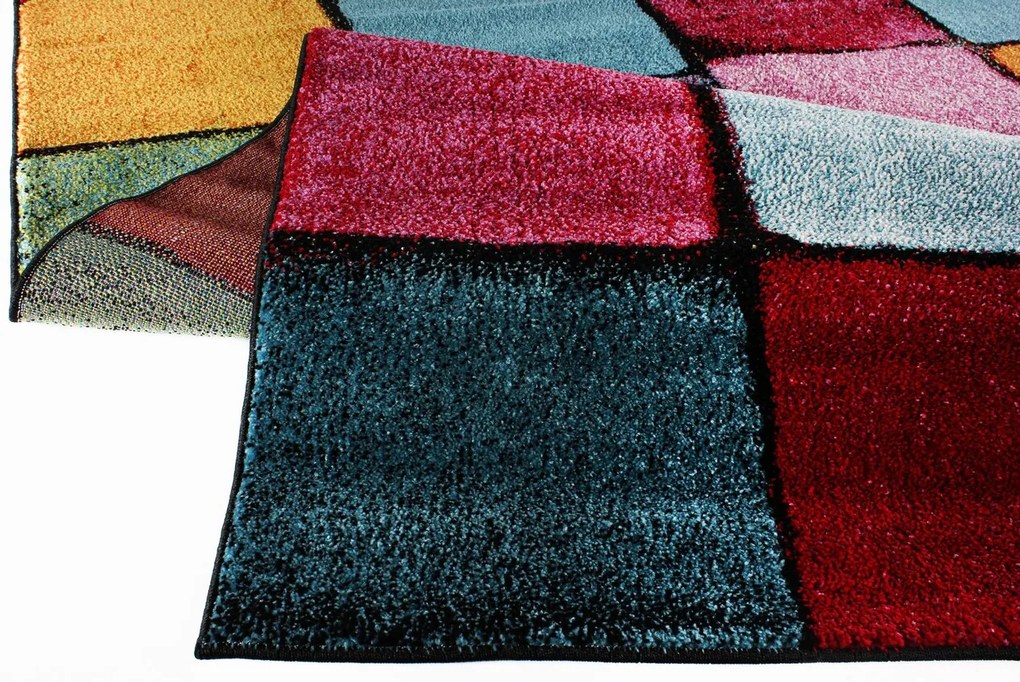 Covor, Renkli Kare, 100x150 cm, Multicolor