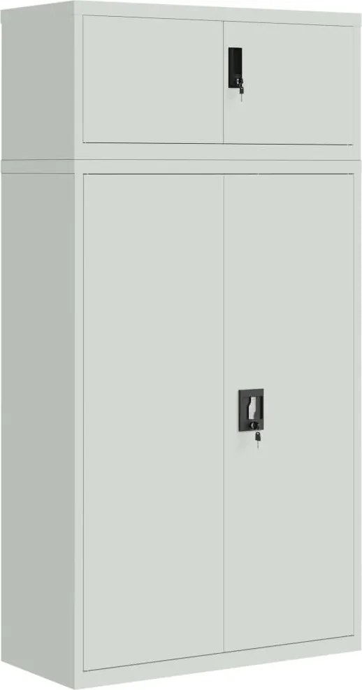 vidaXL Fișet, gri deschis, 90x40x180 cm, oțel