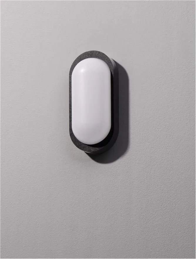 Mini Aplica LED de perete exterior, IP65, TIEPOLO negru