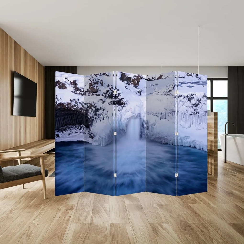 Paravan - Cascadele iarna (210x170 cm)