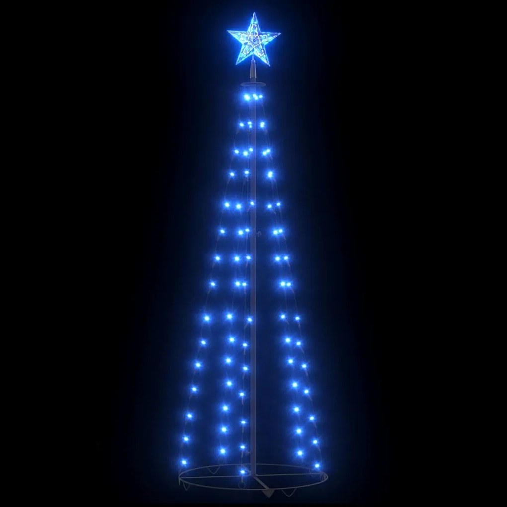 Brad de Craciun conic, 70 LED-uri, albastru, 50x120 cm 1, Albastru, 50 x 120 cm