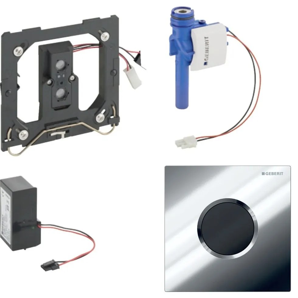 Sistem de comanda a spalarii pisoarelor cu actionare electronica, alimentare de la retea, clapeta de actionare tip 01, crom Crom lucios