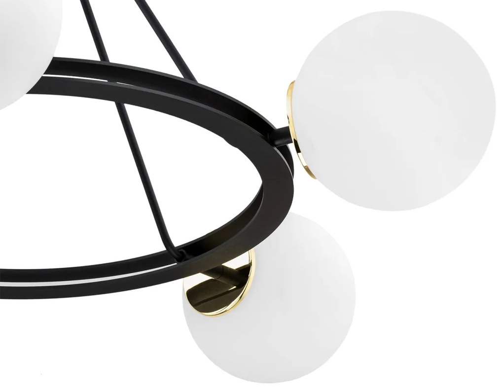 Lustra suspendata 5L eleganta AMALFI negru