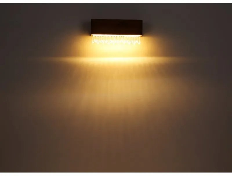 Aplica LED de perete design modern EDELTRAUD maro